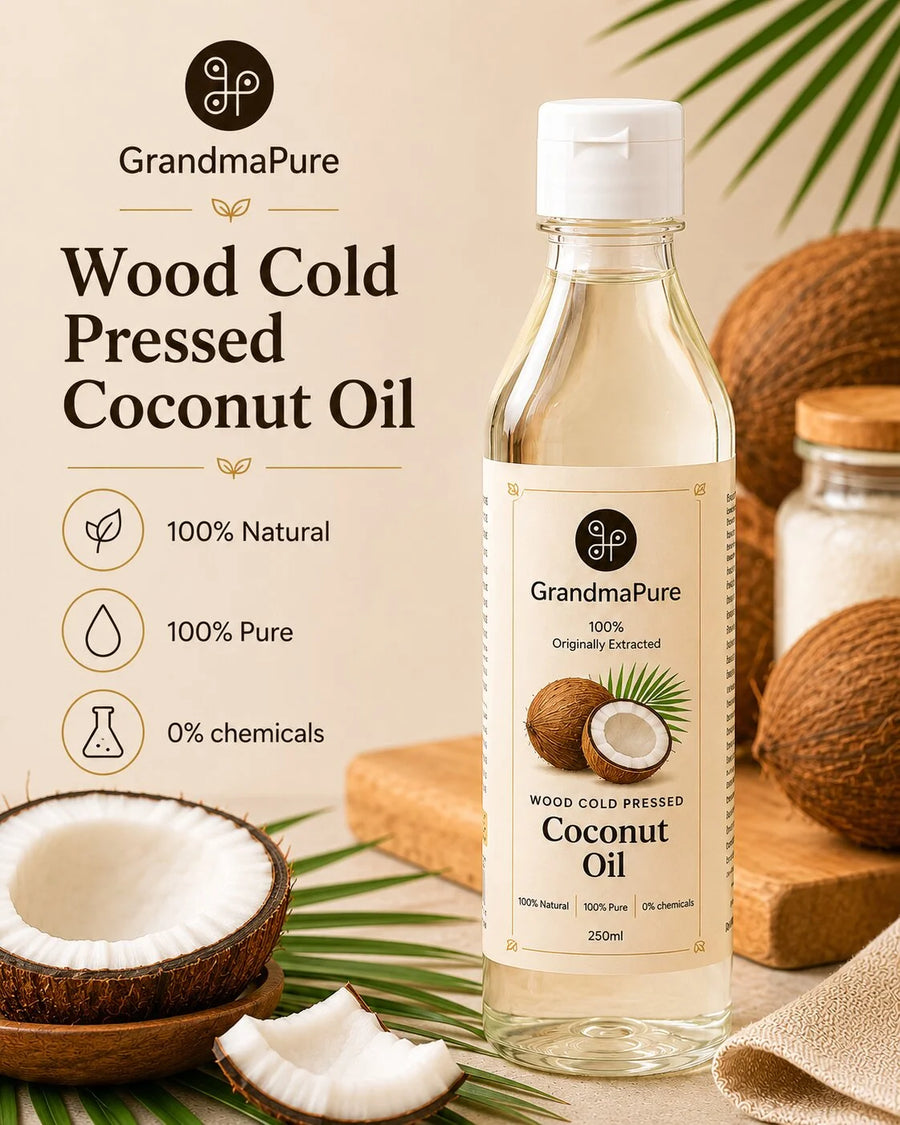 Wood-Pressed Coconut Oil | Cold Pressed Coconut Oil